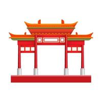 chinatown gebouw grafisch ontwerp. vector illustratie