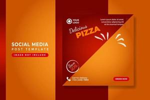 voedselmenu social media postbannersjabloon vector