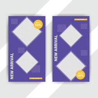 creatieve sociale netwerken verhalen ontwerp, verticale banner vector