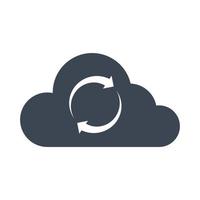 pictogram voor cloudverversing vector