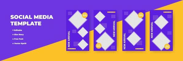 creatieve sociale netwerken verhalen ontwerp, verticale banner vector