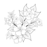 planten, vectorafbeeldingen, zwart-wittekening, pictogrammen, ornament vector