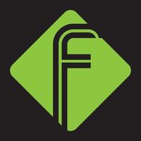 f letter logo alfabet ontwerp icoon voor bedrijf en bedrijf vector