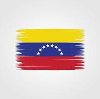 vlag van venezuela met penseelstijl vector