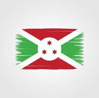 vlag van burundi met penseelstijl vector