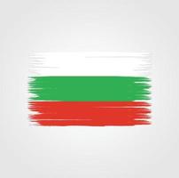 vlag van bulgarije met penseelstijl vector