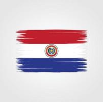 vlag van paraguay met penseelstijl vector