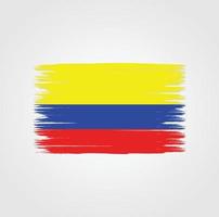 vlag van colombia met penseelstijl vector