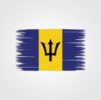 vlag van barbados met penseelstijl vector