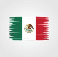 vlag van mexico met penseelstijl vector