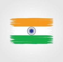 vlag van india met penseelstijl vector