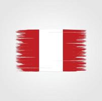 vlag van peru met penseelstijl vector