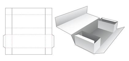 verpakking met gestanste scheidingssjabloon vector