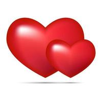 gelukkige Valentijnsdag, kleurrijke hart vector-object ingesteld op witte achtergrond, creatieve hart vector-object voor bruiloft kaart, valentijn kaart, Valentijnsdag verkoop banner. vector