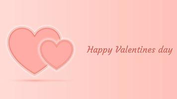 gelukkige Valentijnsdag, creatieve Valentijn vector illustratie banner voor Valentijnsdag themaprojecten.