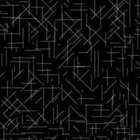 geometrisch abstract naadloos patroon, witte chaotische lijnen op een zwart background.vector design vector