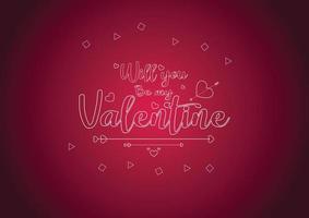 gelukkige Valentijnsdag achtergrond met neonlichten tekststijl premium vector