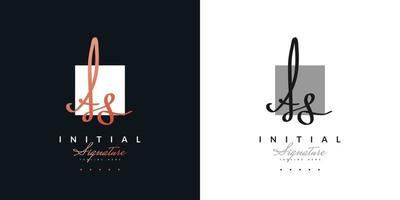 elegant initiaal a en s-logo-ontwerp met handschriftstijl in goudverloop. als kenmerkend logo of symbool voor bruiloft, mode, sieraden, boetiek, botanische, bloemen- en zakelijke identiteit vector