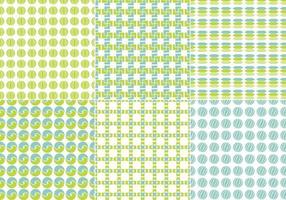 Blauw en Groen Naadloos Vector Patroon Pack