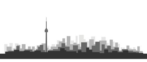 eenvoud moderne stadsgezicht skyline op witte achtergrond. vector