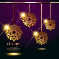 luxe gouden mandala achtergrond gratis vector