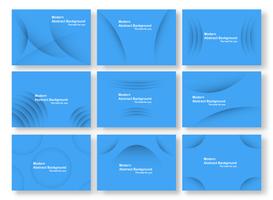 Abstracte blauwe krommeachtergrond met exemplaarruimte voor witte teksten. Set van moderne sjabloonontwerp voor dekking, brochure, webbanner en tijdschrift. vector