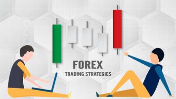 Forex trading strategie concept in papier gesneden en ambacht voor bedrijven, handelaar, investeringen, marketing. Vectorillustratie op abstracte technologie bacgkround in wit en grijs. vector