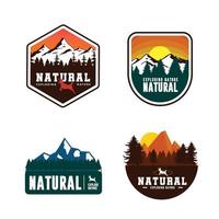 bergillustratie voor logo, badge en embleem vector