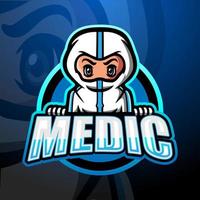 medisch esport-mascotte-logo-ontwerp vector