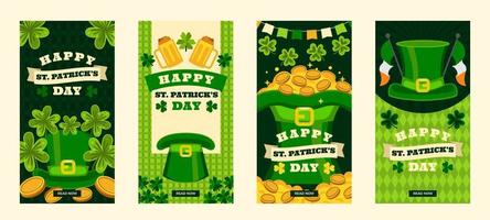 social media verhaal post voor Saint Patrick's Day vector