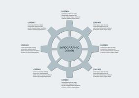 Modern infographic element met tekstruimte voor bedrijfspresentatie, malplaatje, Webbanner en grafische motie. vector