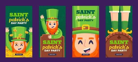 social media verhaal post voor Saint Patrick's Day vector