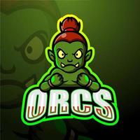 orc mascotte esport logo ontwerp vector