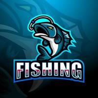 visserij mascotte esport logo ontwerp vector