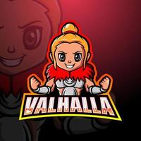 walhalla mascotte esport logo ontwerp vector