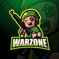 warzone mascotte esport logo ontwerp vector