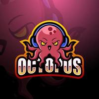 octopus mascotte esport logo ontwerp vector