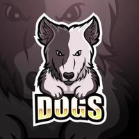 hond mascotte esport logo ontwerp vector