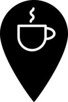 coffeeshop locatie glyph pictogram vector