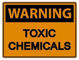 waarschuwing giftige chemicaliën symbool teken op witte achtergrond vector