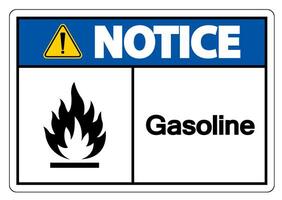 merk benzine symbool teken op witte achtergrond vector