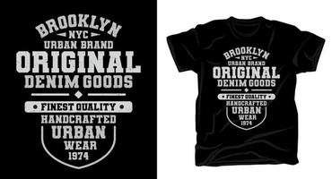 brooklyn origineel denim goederen typografie t-shirt ontwerp vector