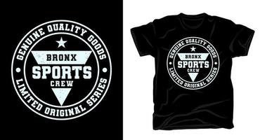 bronx sports crew typografie t-shirt ontwerp vector