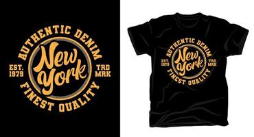 New York typografie t-shirt ontwerp vector