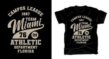 team miami typografie t-shirt ontwerp vector