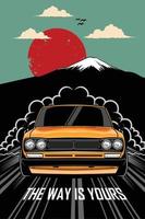 auto poster illustration.eps vector