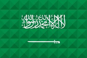 artistieke vlag van saoedi-arabië met geometrische golf concept art design. vector