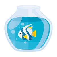 aquariumvissen met water, xxx,xxx, aquarium marien huisdier vector