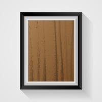 Realistische houten fotolijst op witte achtergrond. Decoratie en interieurconcept. Minimaal en realistisch thema. vector