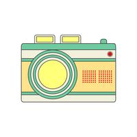 Camerapictogram voor uw project in retro-kleur vector